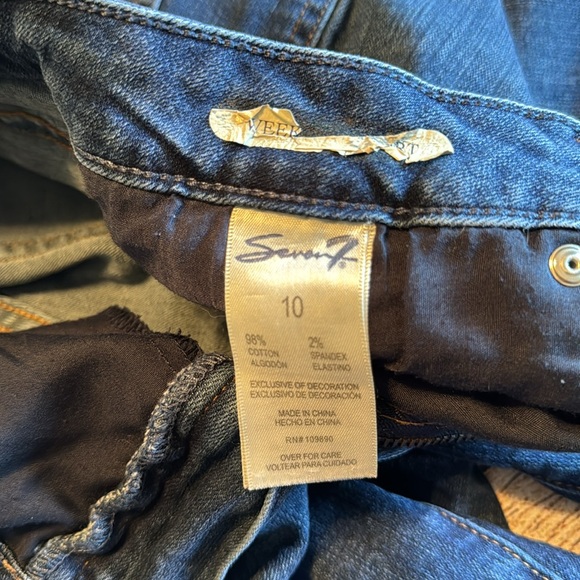 Seven7 Denim Weekend Short Size 10 Dark Wash - Picture 8 of 11